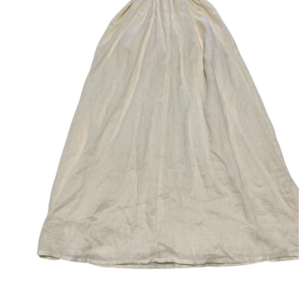 Faithfull the Brand Las Flores Maxi Dress size 4/ Small 100% linen ivory color - Picture 9 of 11